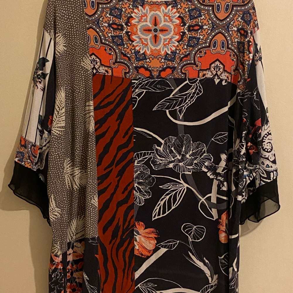 John Mark Multicolor Patchwork Blouse - image 7